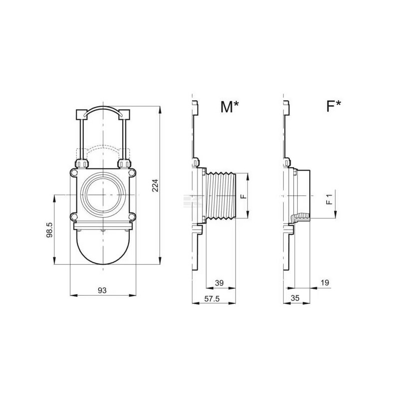 Arag Gate Valve / Knife Valve 450026