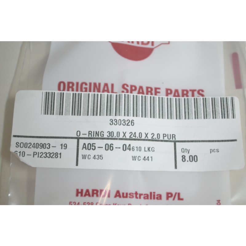 Hardi Nut O-ring D30/D24 x 2